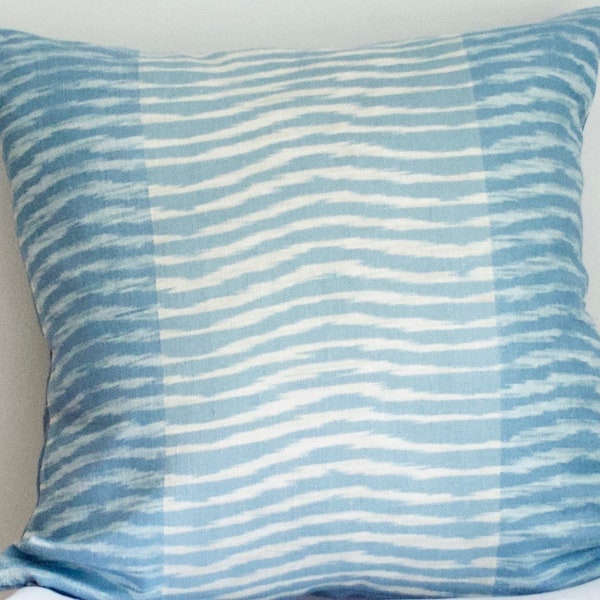 Thibaut Wavelet Aqua Pillow Cover,Designer pillows, Designer Fabric,  Gifts for home, home decor, High end Pillows