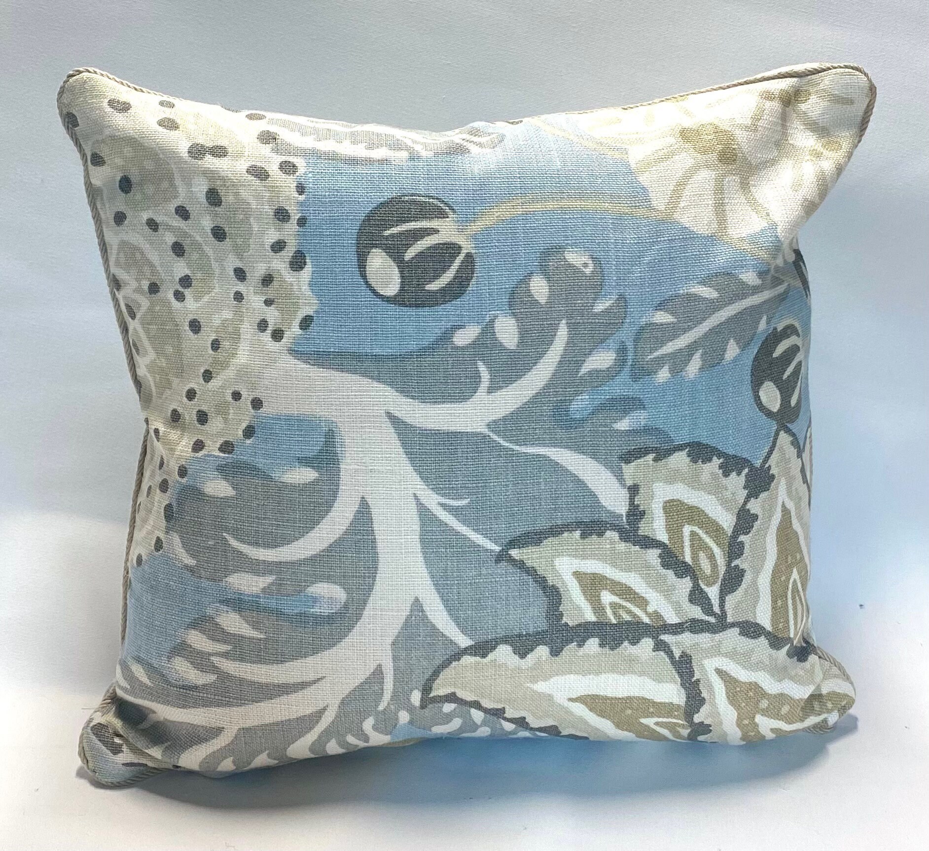 Thibaut Mitford Fabric From the Paramount Collection in the Aqua Color