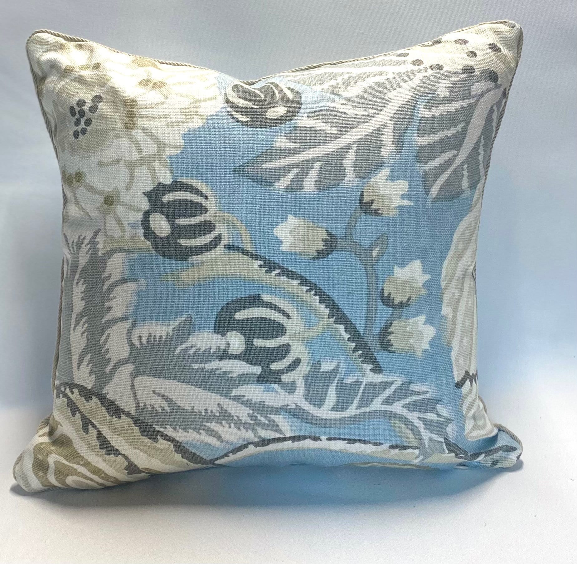 Thibaut Mitford Fabric From the Paramount Collection in the Aqua Color