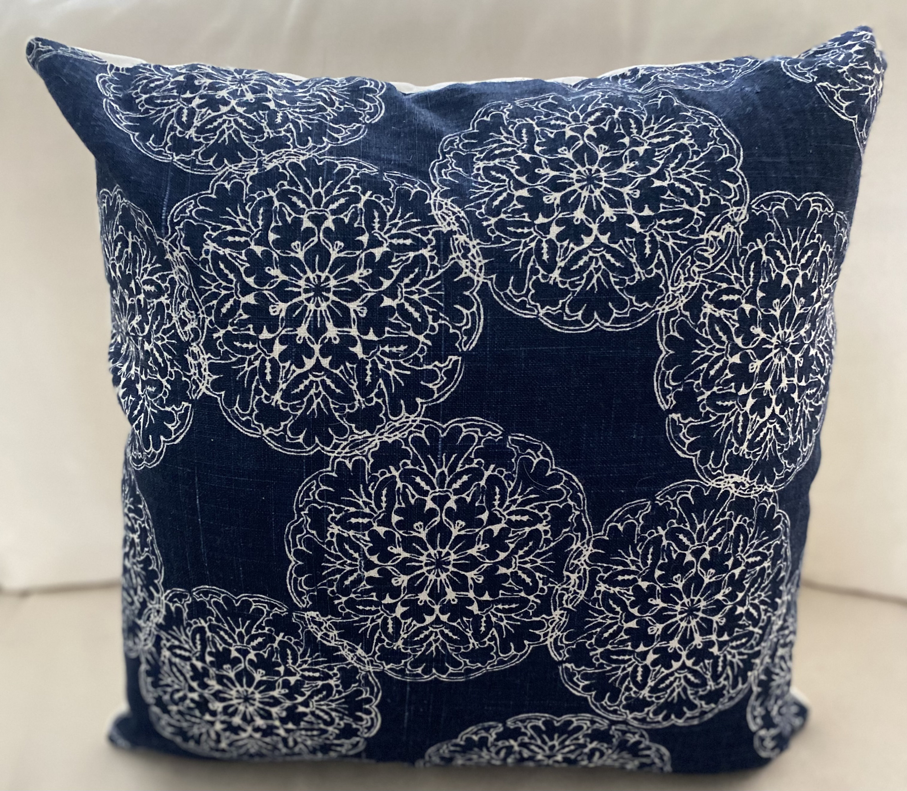 John Robshaw Textiles  Adira Indigo Outdoor Pillow - John Robshaw