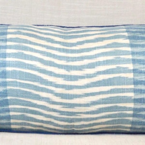 Thibaut Wavelet Aqua Pillow Coverm