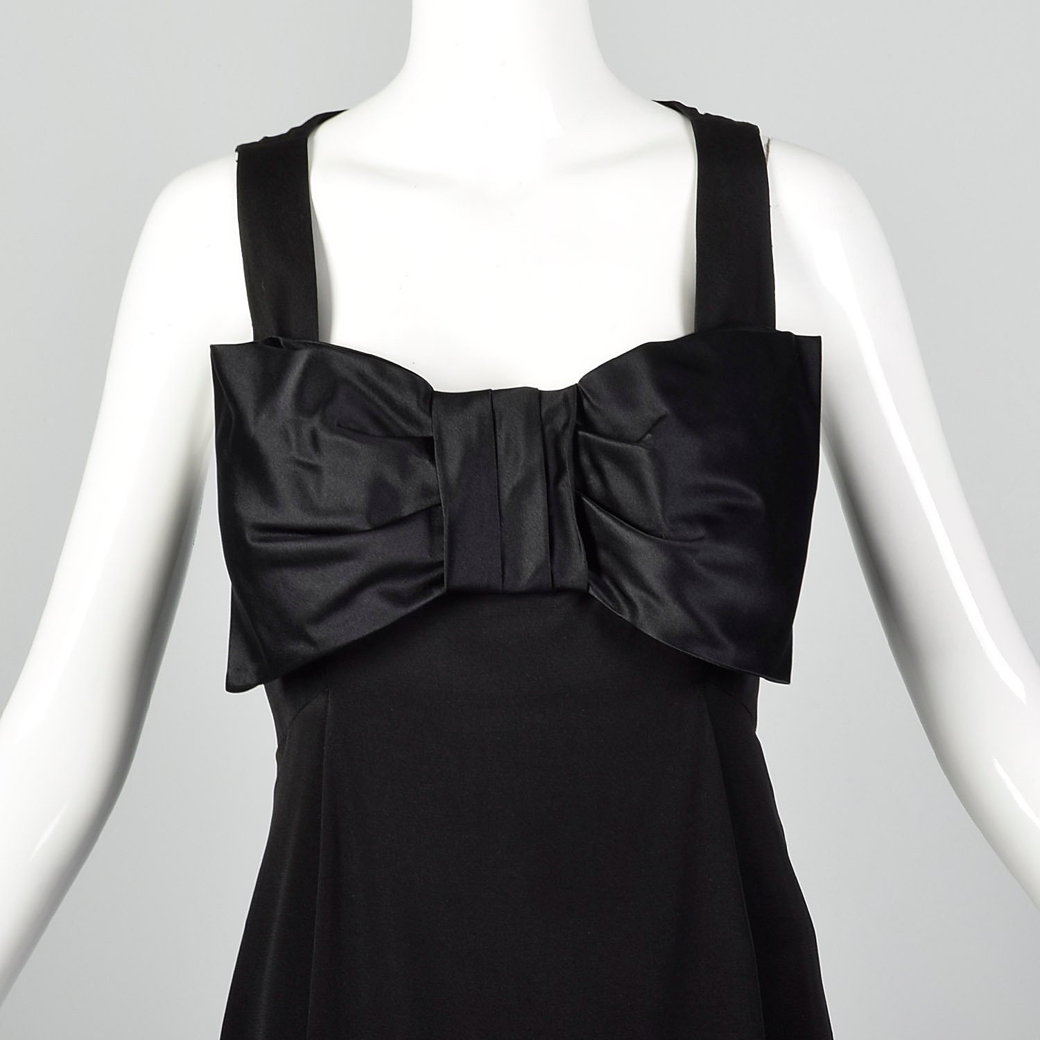 XS Mr. Blackwell 1960s Little Black Dress Vintage Bow Front - Etsy