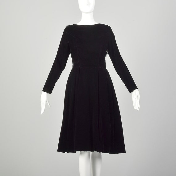 Black velvet cheap holiday dress