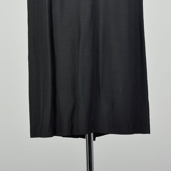 Large 1950s Bonwit Teller Black Dress with Neck D… - image 7