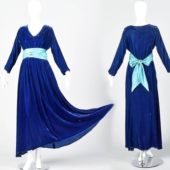 long velvet dressing gown