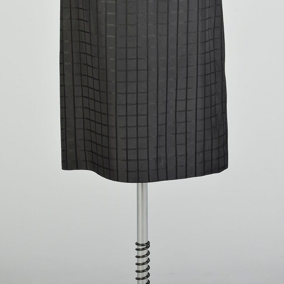 Small 1950s Hourglass Skirt Suit Black Window Pan… - image 8