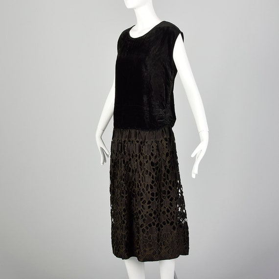 Medium 1920s Dress Little Black Dress 20s Drop Wa… - image 2