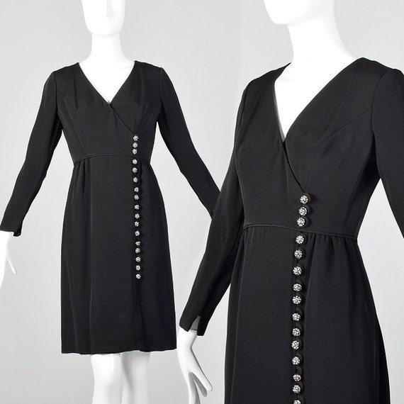black dress with rhinestone sleeves
