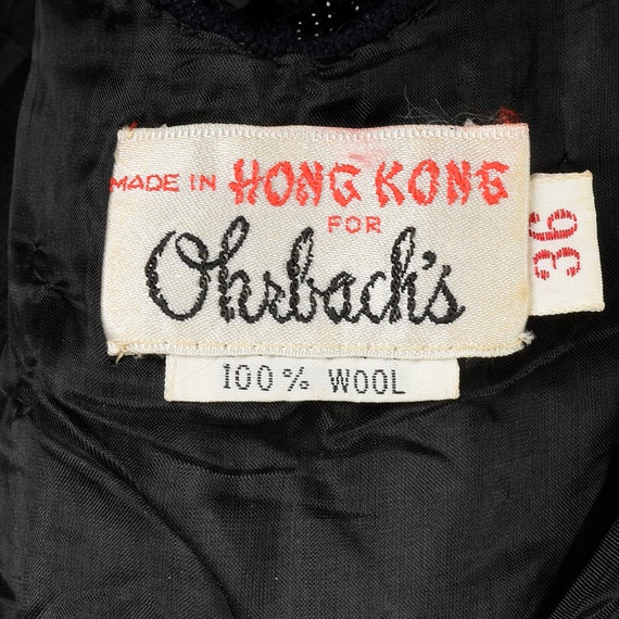 Medium 1960s Top Black Beaded Fringe Blouse Wool … - image 9