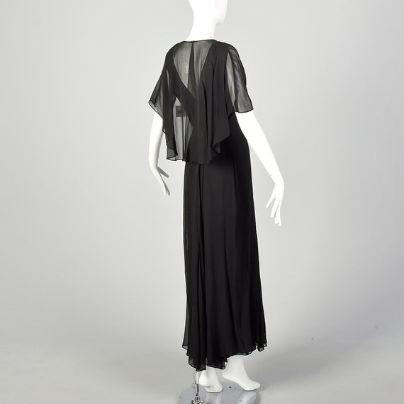 Large 1930s Little Black Dress Formal Evening She… - image 4