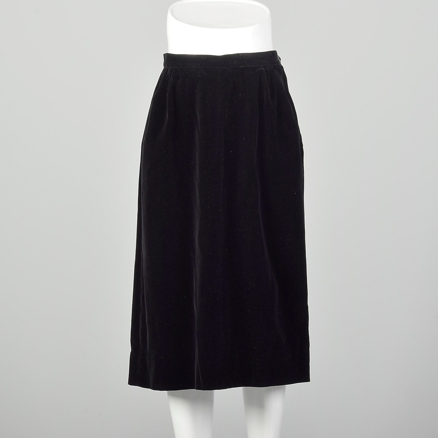 Small 1950s Skirt Black Velvet Rockabilly A-line Cotton | Etsy
