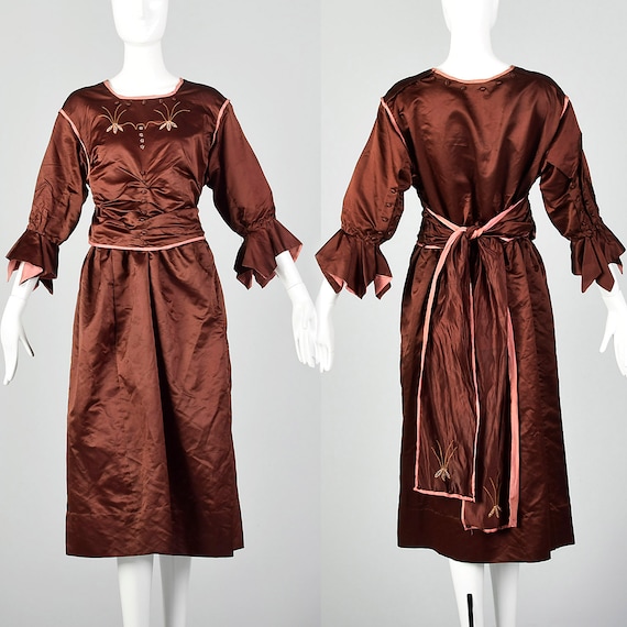 Large 1910s Dress Edwardian Silk Dress Belle Epoqu