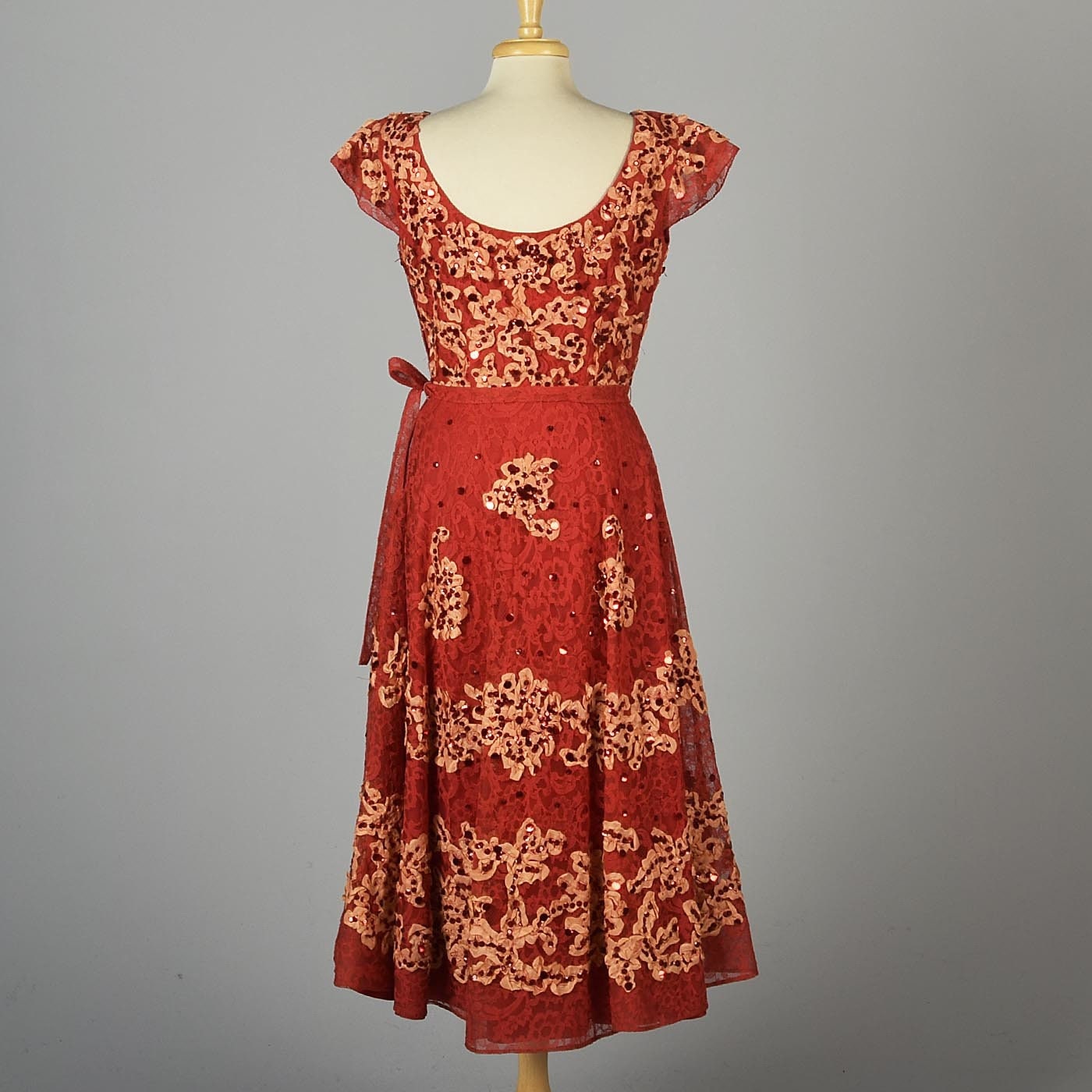 Medium Lace Midi Dress Tea Length Party Dress Red Summer - Etsy
