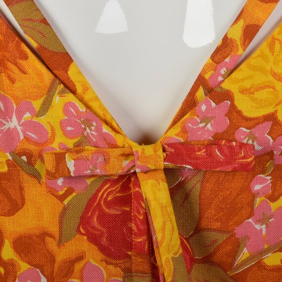 Small 1960s Bright Shift Dress Vibrant Floral Pri… - image 9