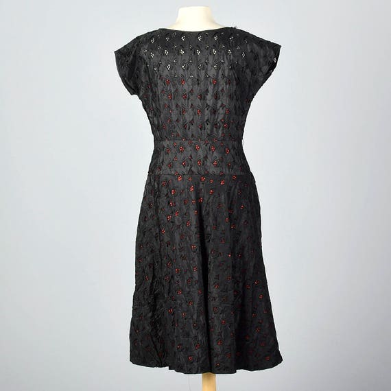 black eyelet dress with sleeves