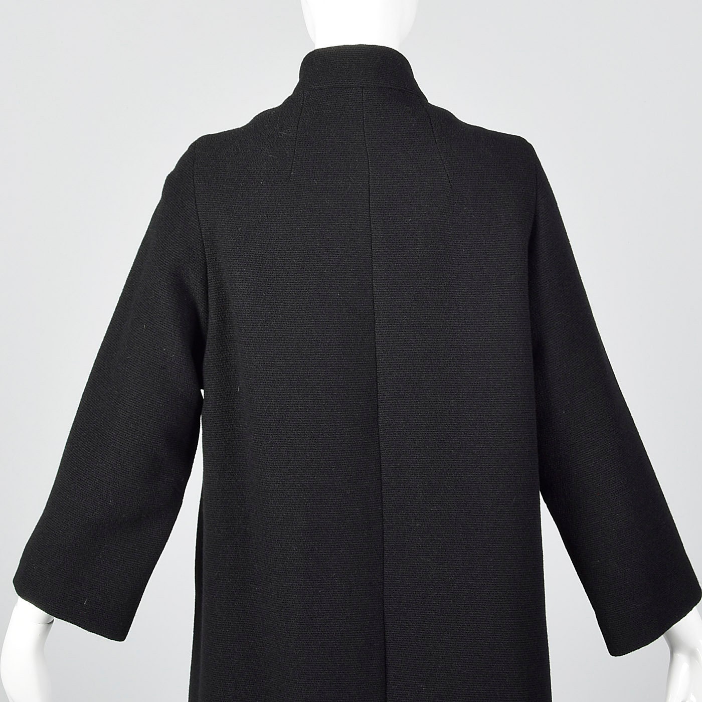Medium Heavy Winter Coat Pockets Black Buttons Lined Standing - Etsy