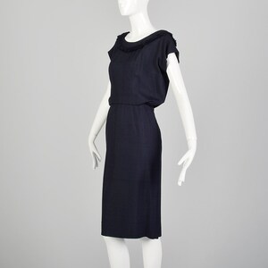 Small 1950s Suzy Perette Dress Navy Blue Blouson Fringe Collar - Etsy