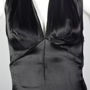 1930s Halter Dress in Black Liquid Satin