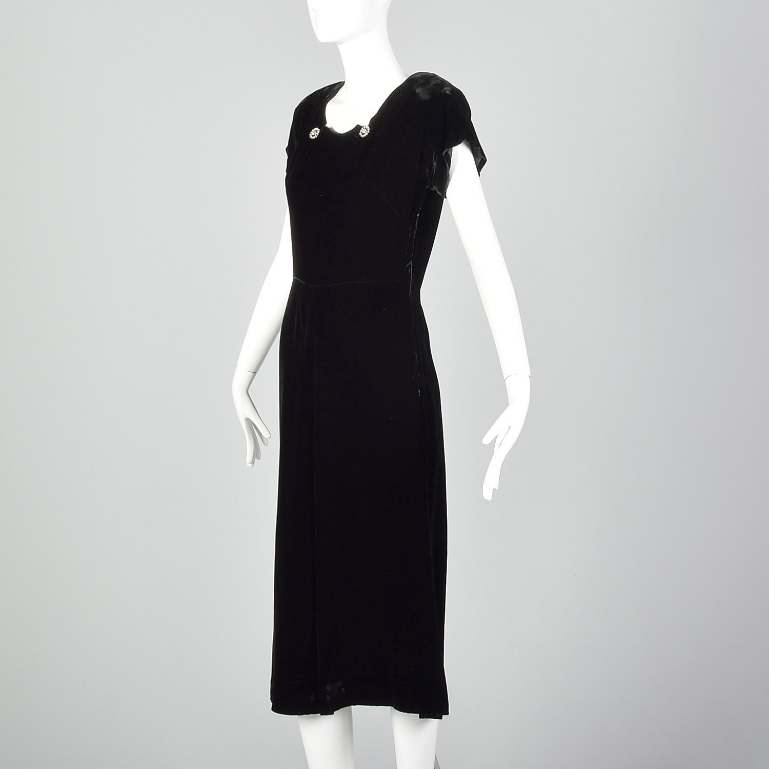 Medium 1950s Black Velvet Dress Vintage Velvet Dress Classic - Etsy