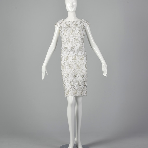 XS 1960s Two Piece Beaded Dress Set Vintage Two P… - image 2