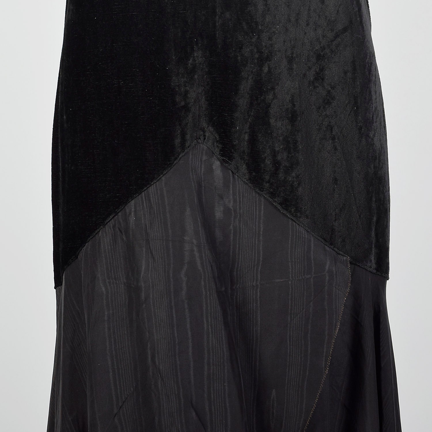 XS 1930s Drop Waist Velvet and Moire Silk Evening Sultry Dress - Etsy