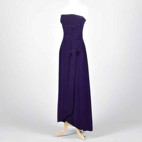 XS Frank Usher Purple Formal Dress Off Shoulder S… - image 7