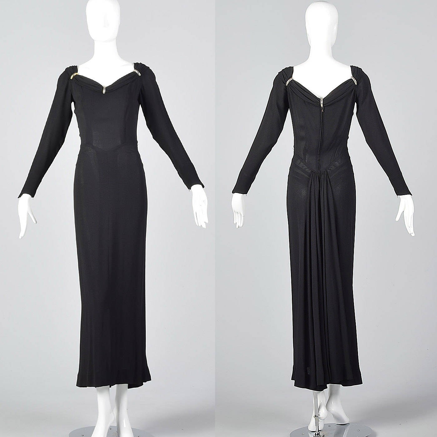 1940s long sleeve dress