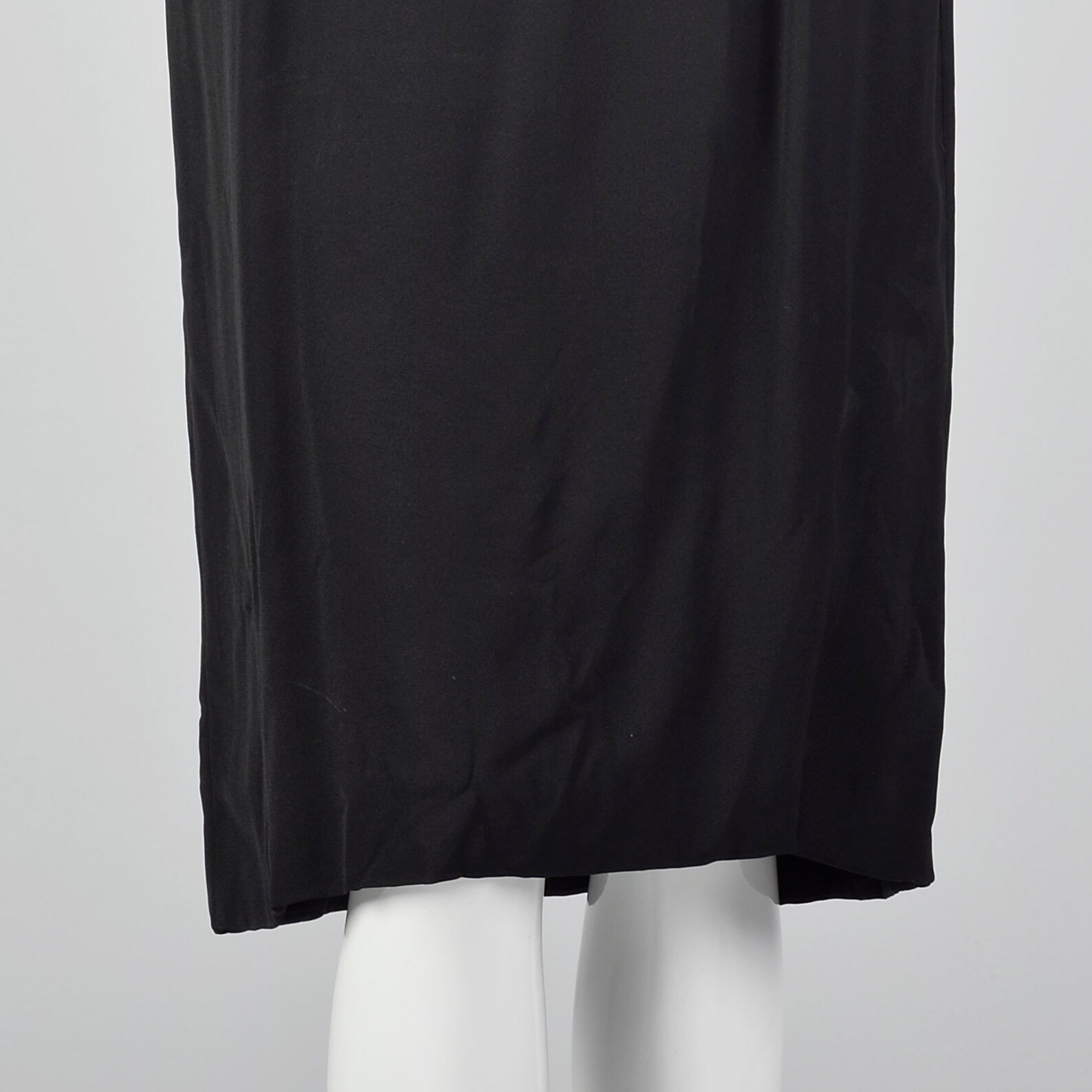 1950s Black Rayon Dress and Jacket with Unique Neckline