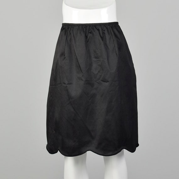 Medium Vanity Fair Black Half Slip Vintage Linger… - image 1