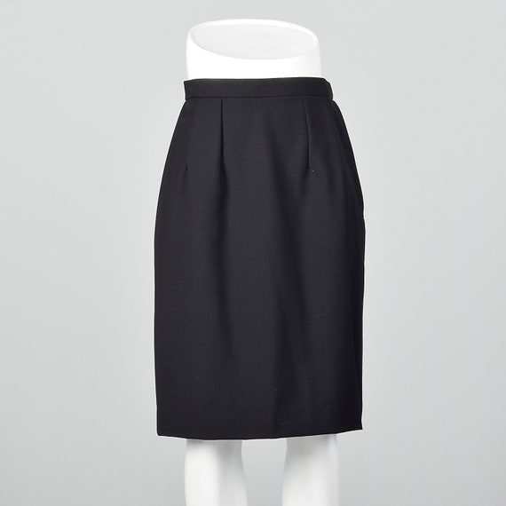 XS Classic Black Pencil Skirt Lightweight Side Zi… - image 2