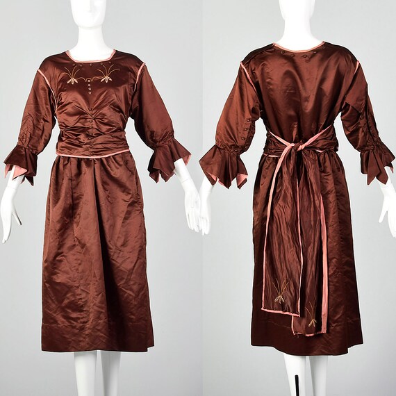 Large 1910s Dress Edwardian Silk Dress Belle Epoqu