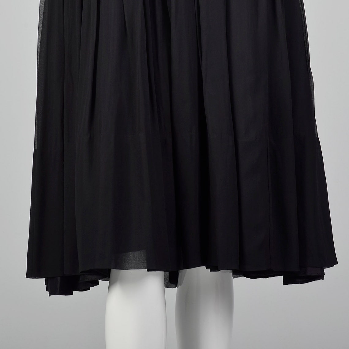 1950s Illusion Bodice Dress with Sheer Lace