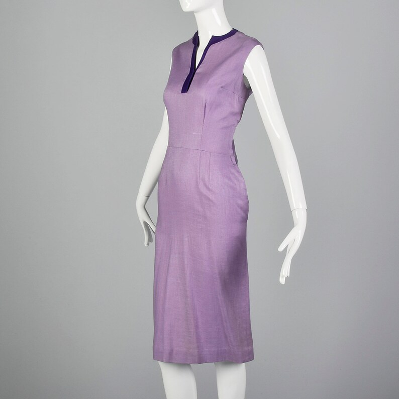 Small 1960s Dress Purple Sleeveless Shift Dress Daywear Casual | Etsy