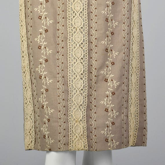 XS 1960s Moygashel Irish Linen Dress Sleeveless P… - image 6