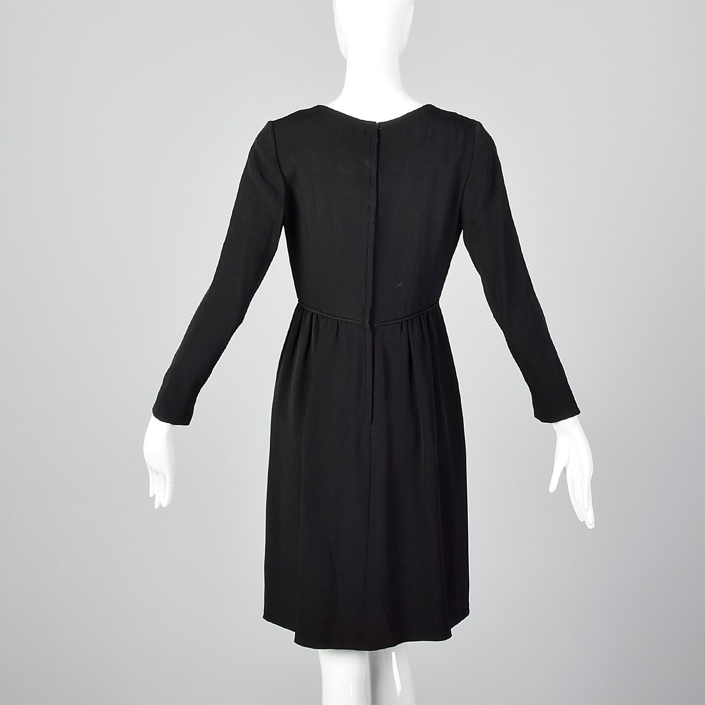 XS Fred Perlberg Black Dress Long Sleeve Decorative Rhinestone | Etsy