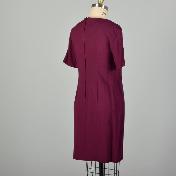 Large 1960s Fuchsia Embroidered Dress - image 4