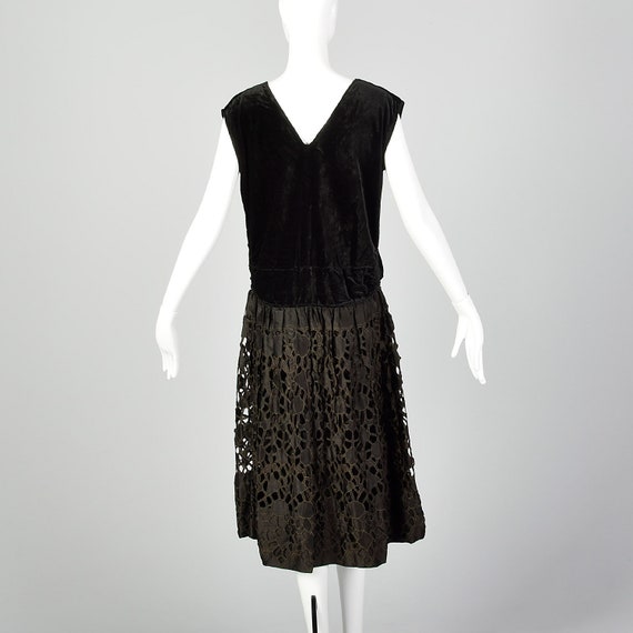 Medium 1920s Dress Little Black Dress 20s Drop Wa… - image 3