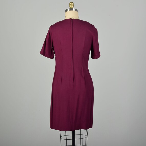 Large 1960s Fuchsia Embroidered Dress - image 3