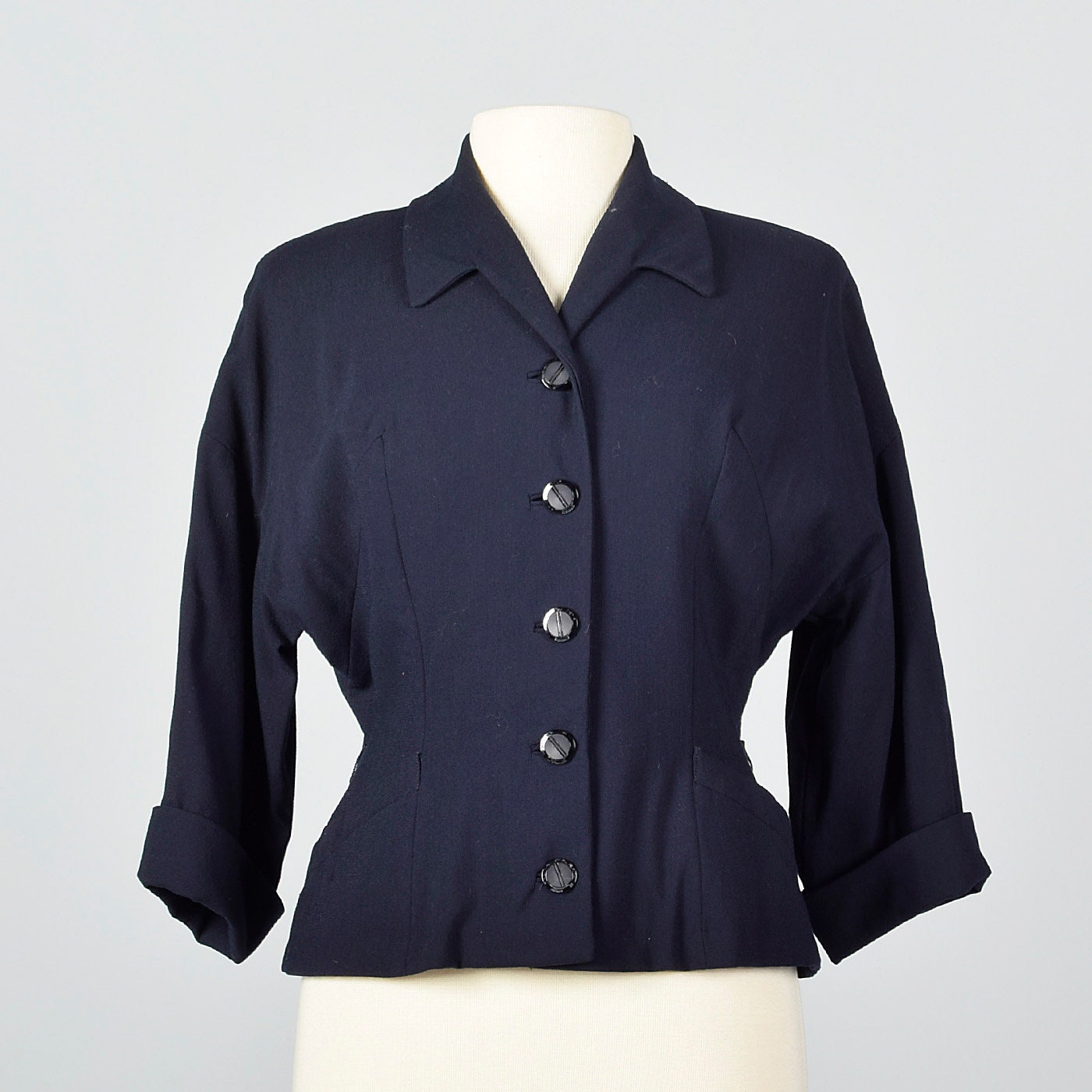 Medium 1950s Navy Blue Jacket Fitted Jacket Vintage Separates - Etsy