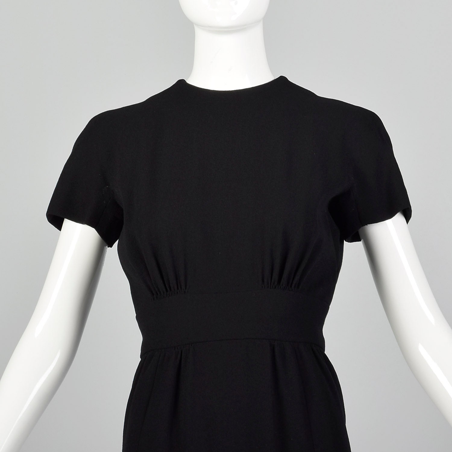 XXS 1960s Little Black Dress Vintage Wool Crepe Dress Classic - Etsy