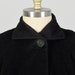 Large 1950s Princess Coat Black Dolman Sleeve Wool Batwing Winter Minimalist Outerwear