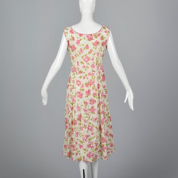 1930s Simple Cotton Dress Loose Summer Dress Flow… - image 3