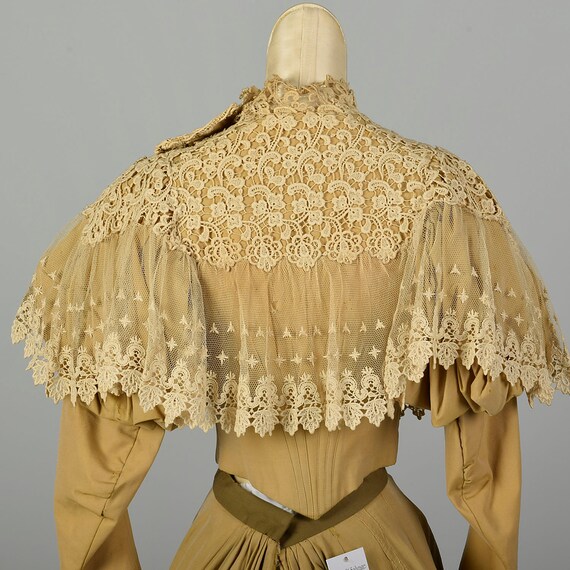XXS 1800s Set Lace Bodice Cotton Skirt Victorian … - image 4