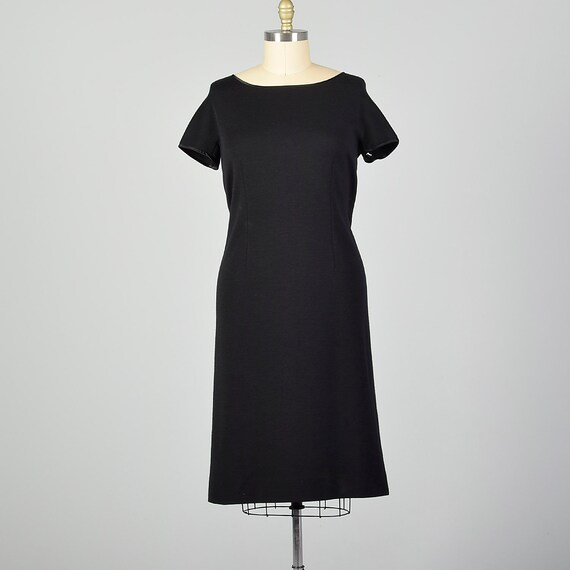 classic black shift dress