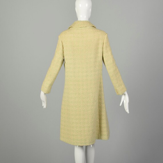 Medium 1960s Coat Green Woven Wool Tweed Plaid Wi… - image 2