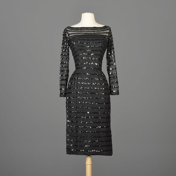 tight black cocktail dress