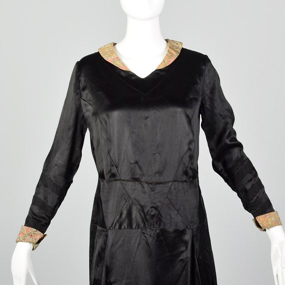 Small 1920s Dress Liquid Satin Dress Vintage Art … - image 5