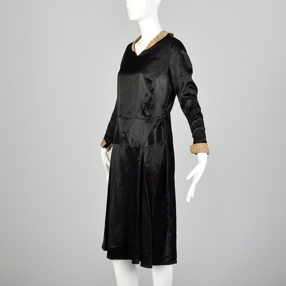 Small 1920s Dress Liquid Satin Dress Vintage Art … - image 2