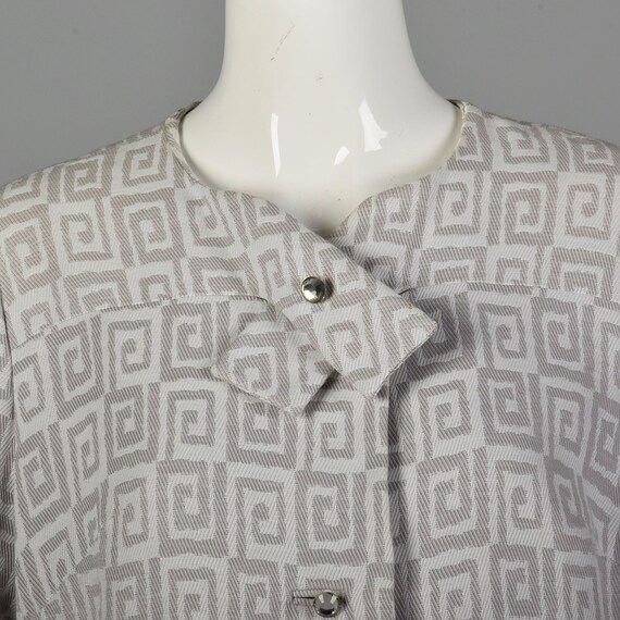 Medium 1960s Gray and White Dress Coat Lightweigh… - image 5