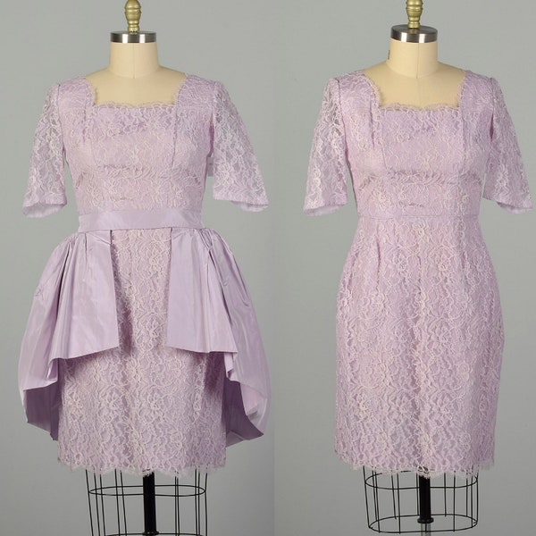 Vintage Lace Pleated Waist Tight Dress